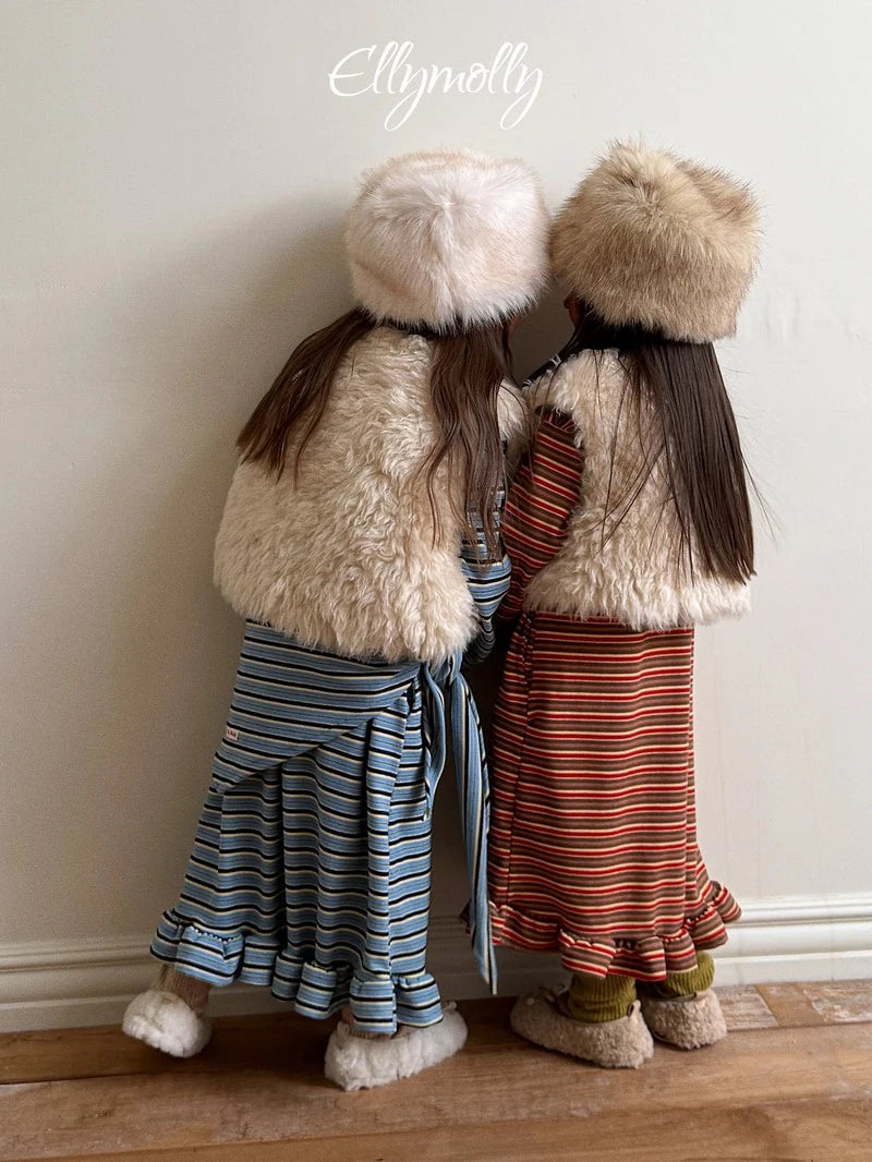 Little Foxx – Fleece Frill Long Dress