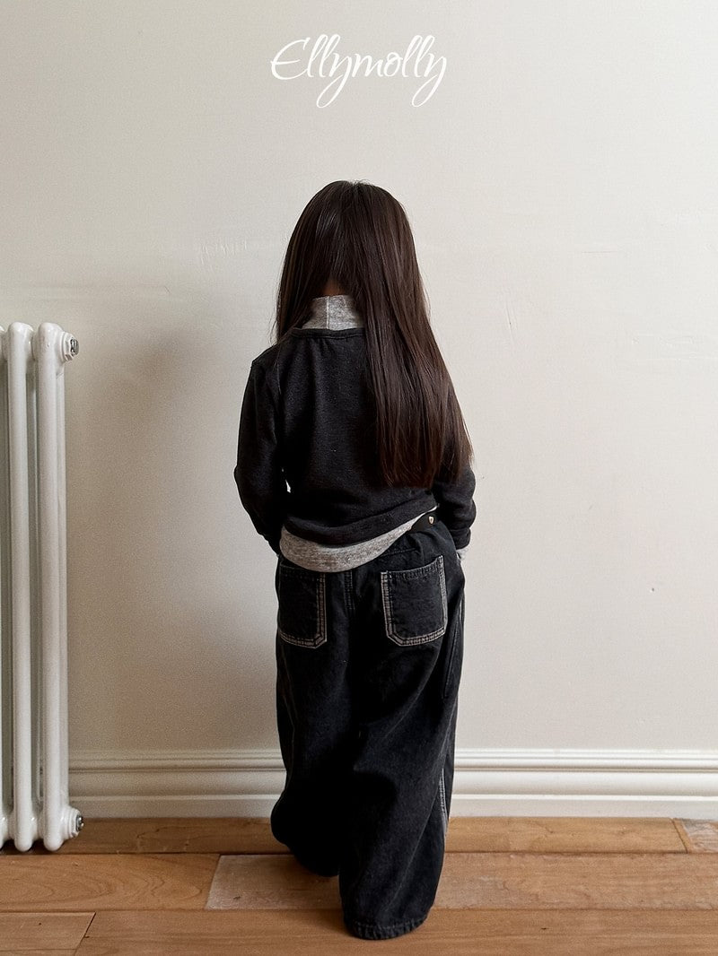 Little Foxx – Line Work Fleeced Denim Pants