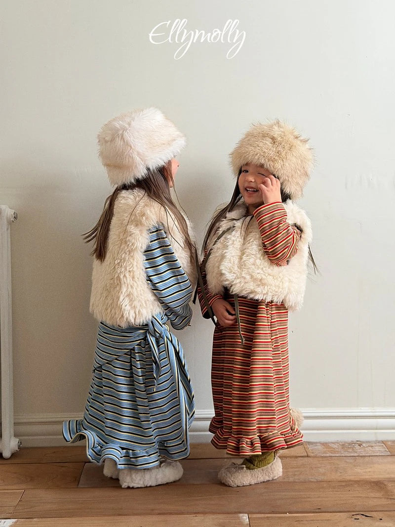 Little Foxx – Fleece Frill Long Dress