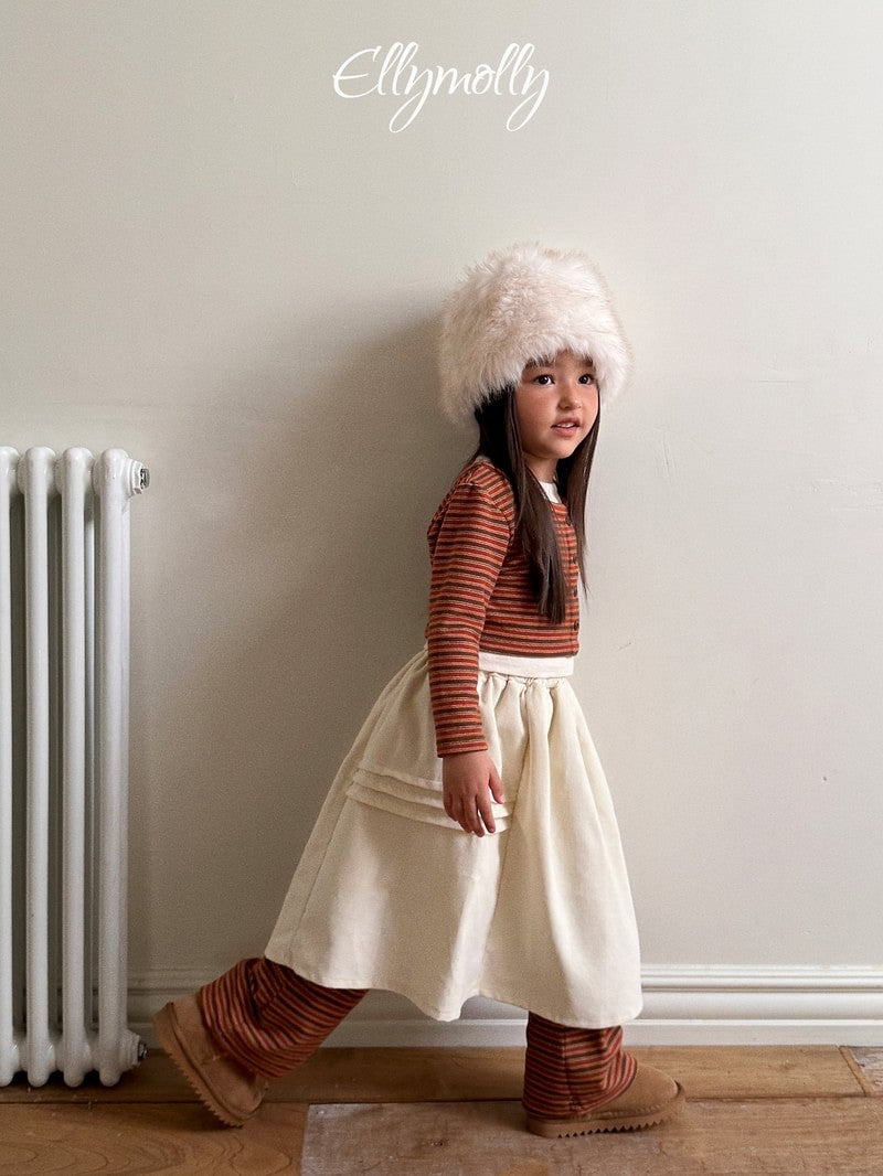 Little Foxx – Pompom Corduroy Skirt