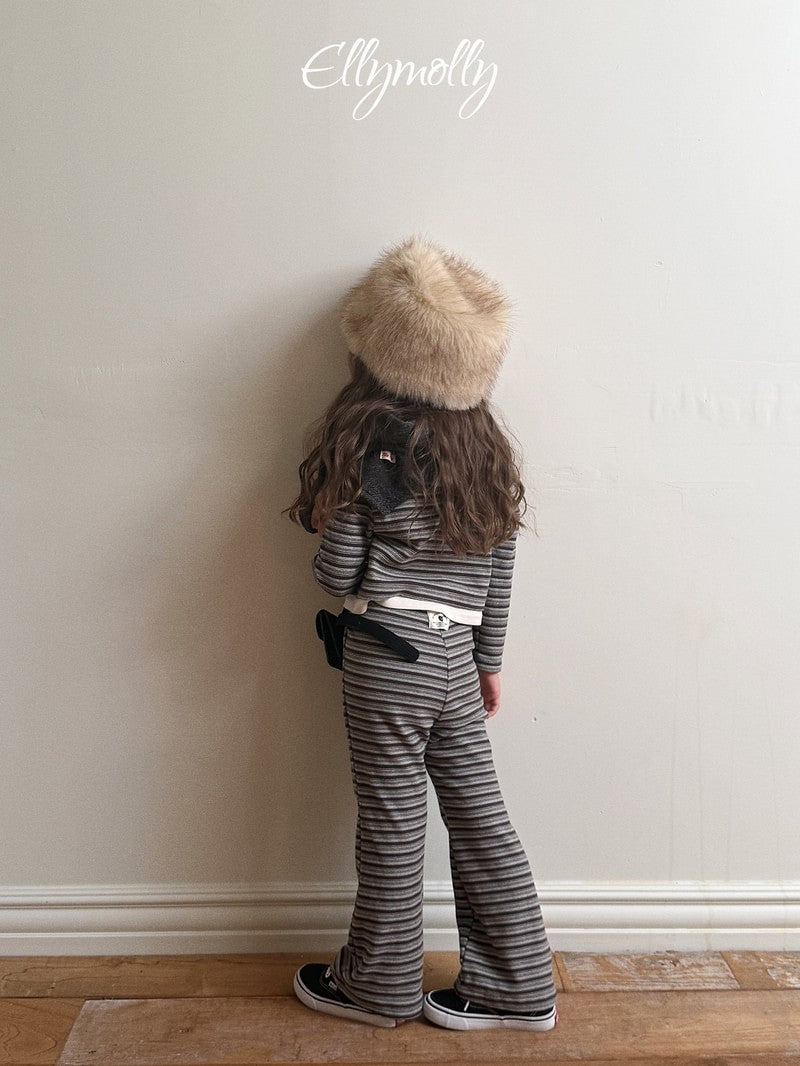 Little Foxx – Latte Striped Bootcut Pants