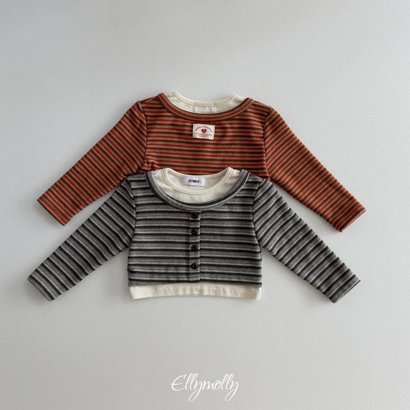 Little Foxx – Latte Striped Top