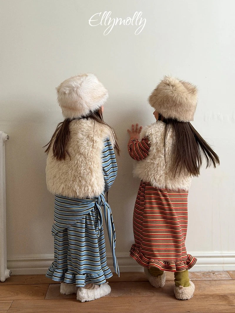 Little Foxx – Fleece Frill Long Dress