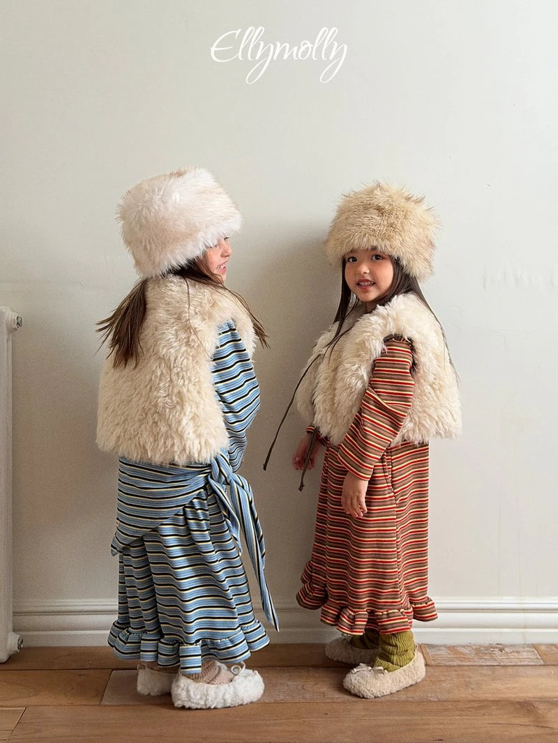 Little Foxx – Fleece Frill Long Dress