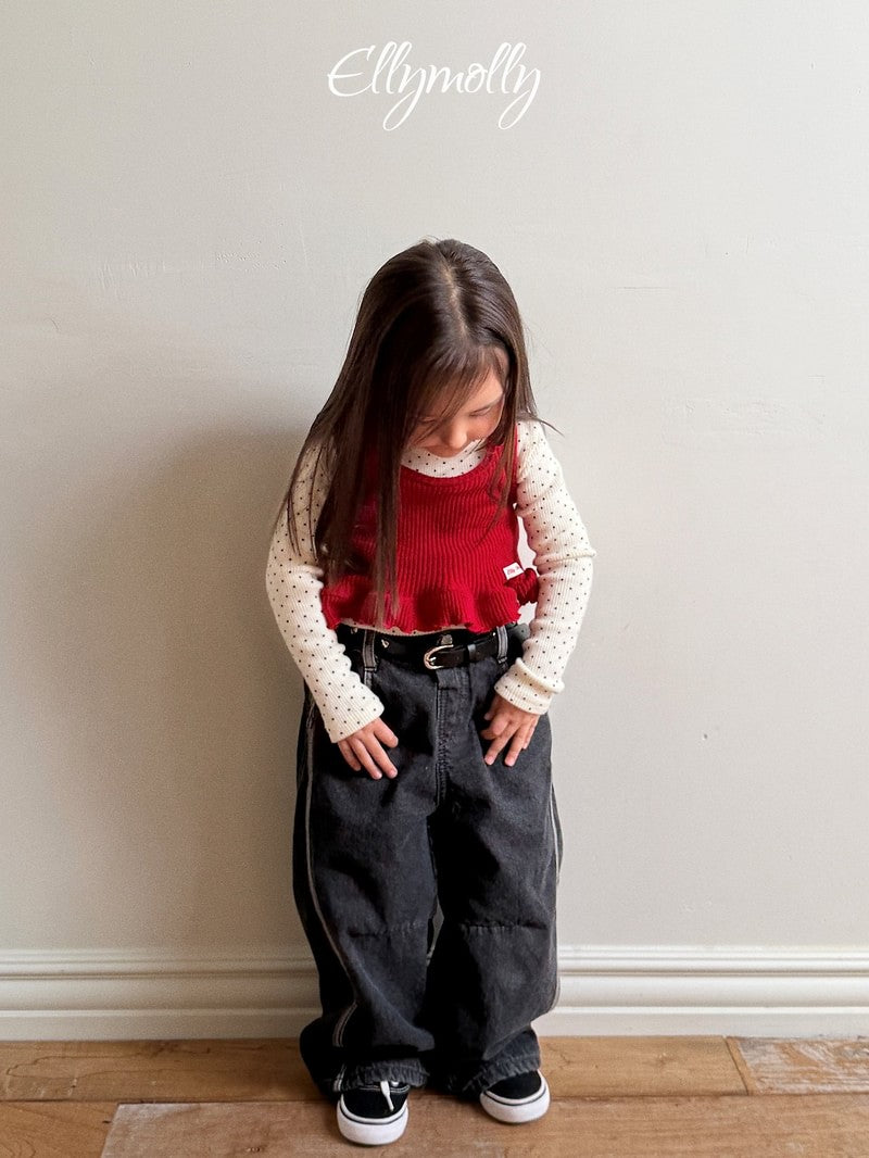 Little Foxx – Dot Fleeced Half Mock Neck Tee
