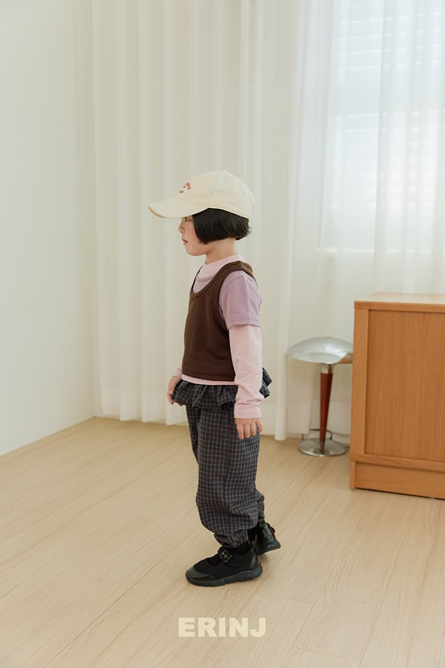 Little Foxx – Check Frill Pants Set