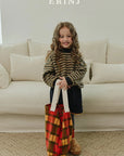 Little Foxx – Color Contrast Knit Sweatshirt