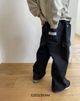 Little Foxx – Black Cargo Denim Pants