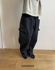 Little Foxx – Black Cargo Denim Pants