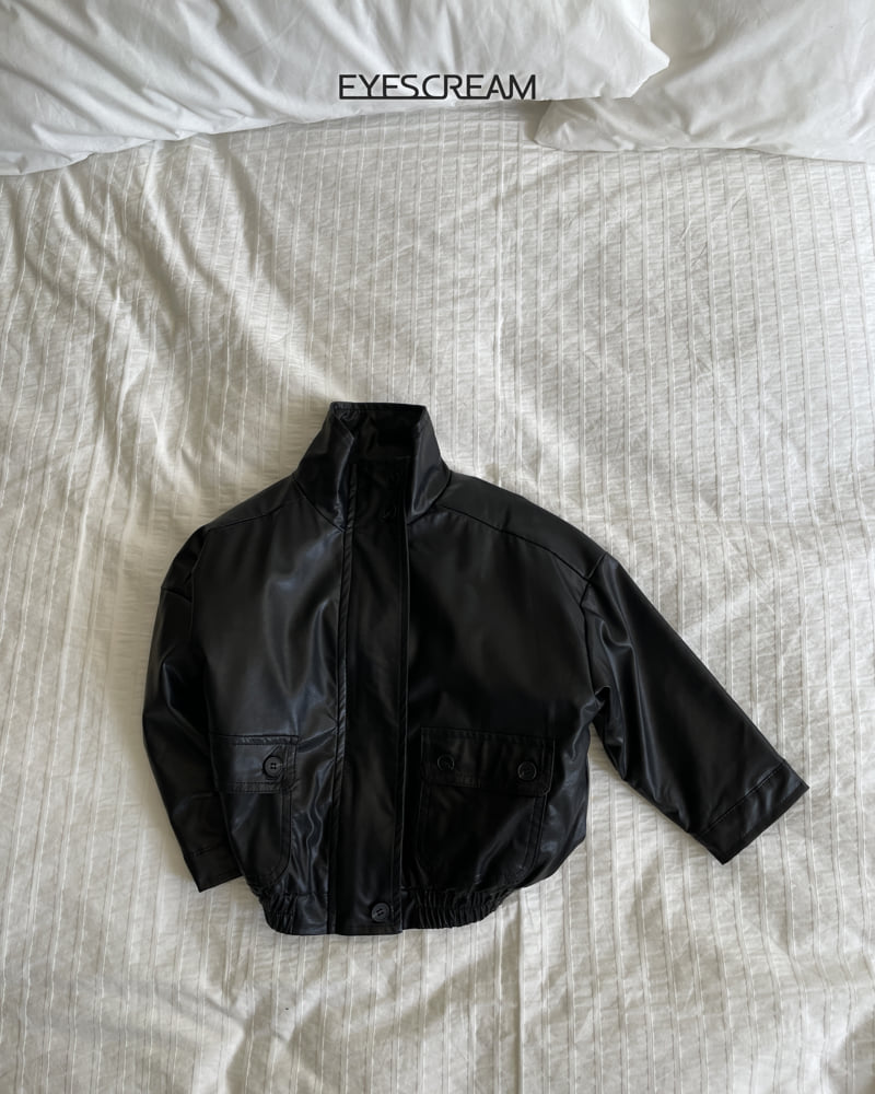 Little Foxx – Leather Bomber Jacket