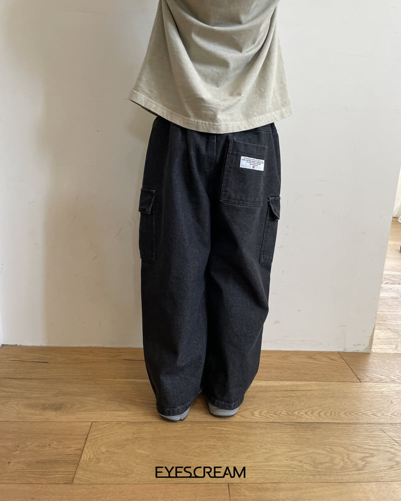 Little Foxx – Black Cargo Denim Pants
