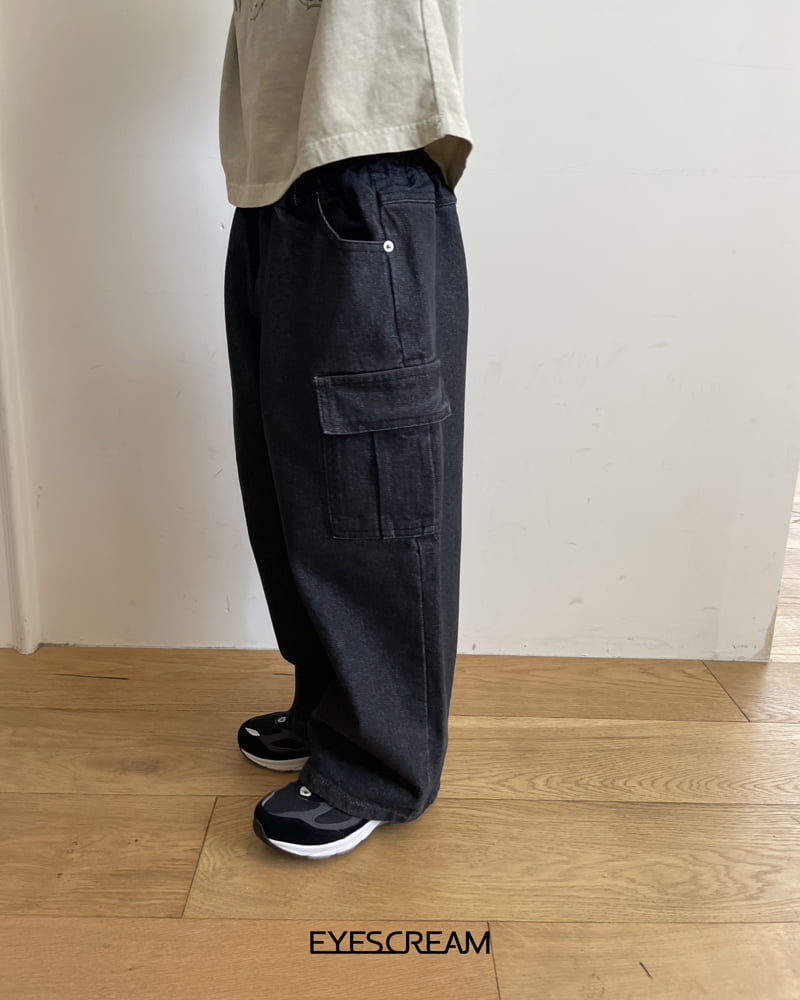 Little Foxx – Black Cargo Denim Pants
