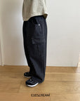 Little Foxx – Black Cargo Denim Pants