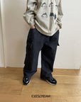 Little Foxx – Black Cargo Denim Pants