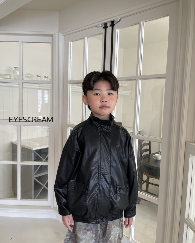 Little Foxx – Leather Bomber Jacket