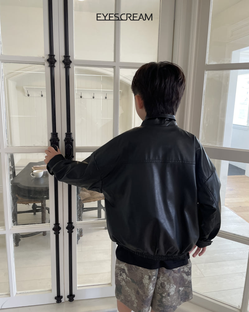 Little Foxx – Leather Bomber Jacket