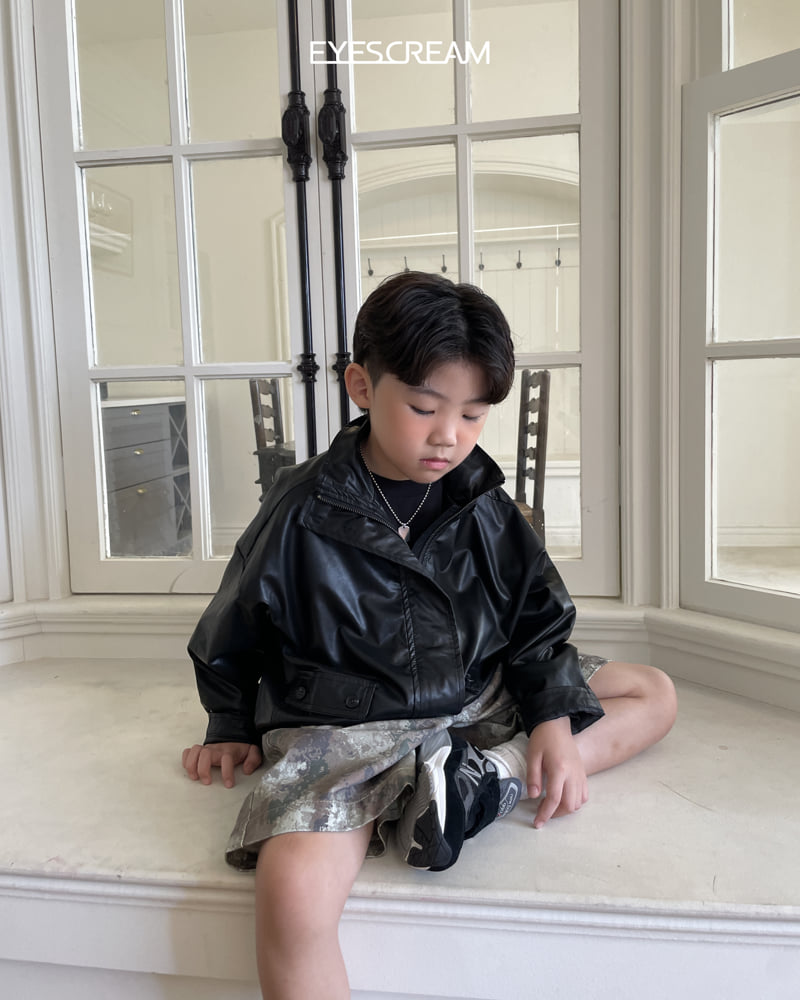 Little Foxx – Leather Bomber Jacket