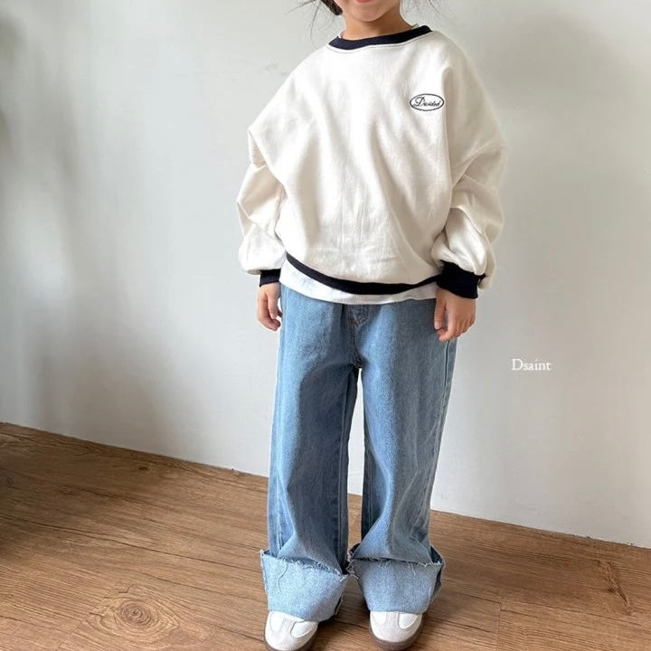 Cutting Roll-up Wide Pants