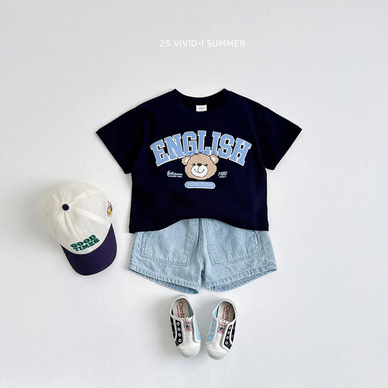 Slub Denim Shorts