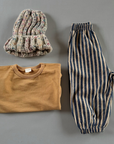 Denim Tone Pants - Gestreifte Hose im Ballonfit