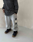 Warm Argyle Terry Jogger Pants