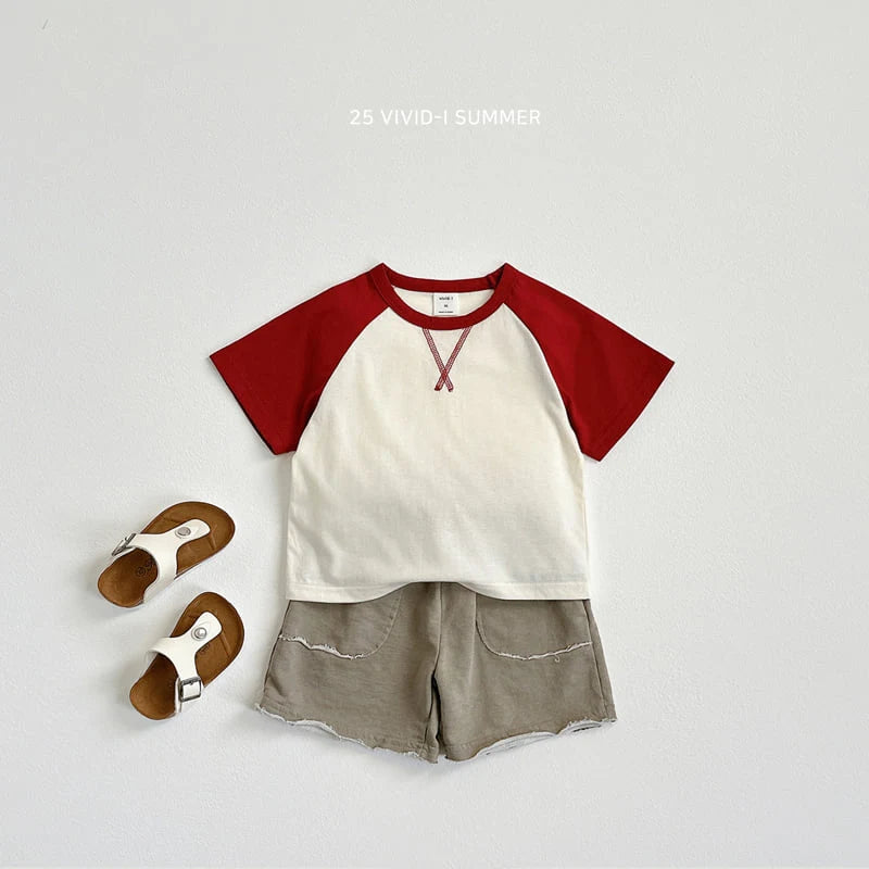 V-Stitch Raglan Tee