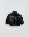 Little Foxx – High Neck Vegan Leather Jacket