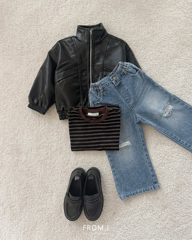Little Foxx – High Neck Vegan Leather Jacket