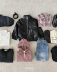 Little Foxx – High Neck Vegan Leather Jacket