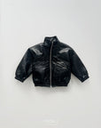 Little Foxx – High Neck Vegan Leather Jacket