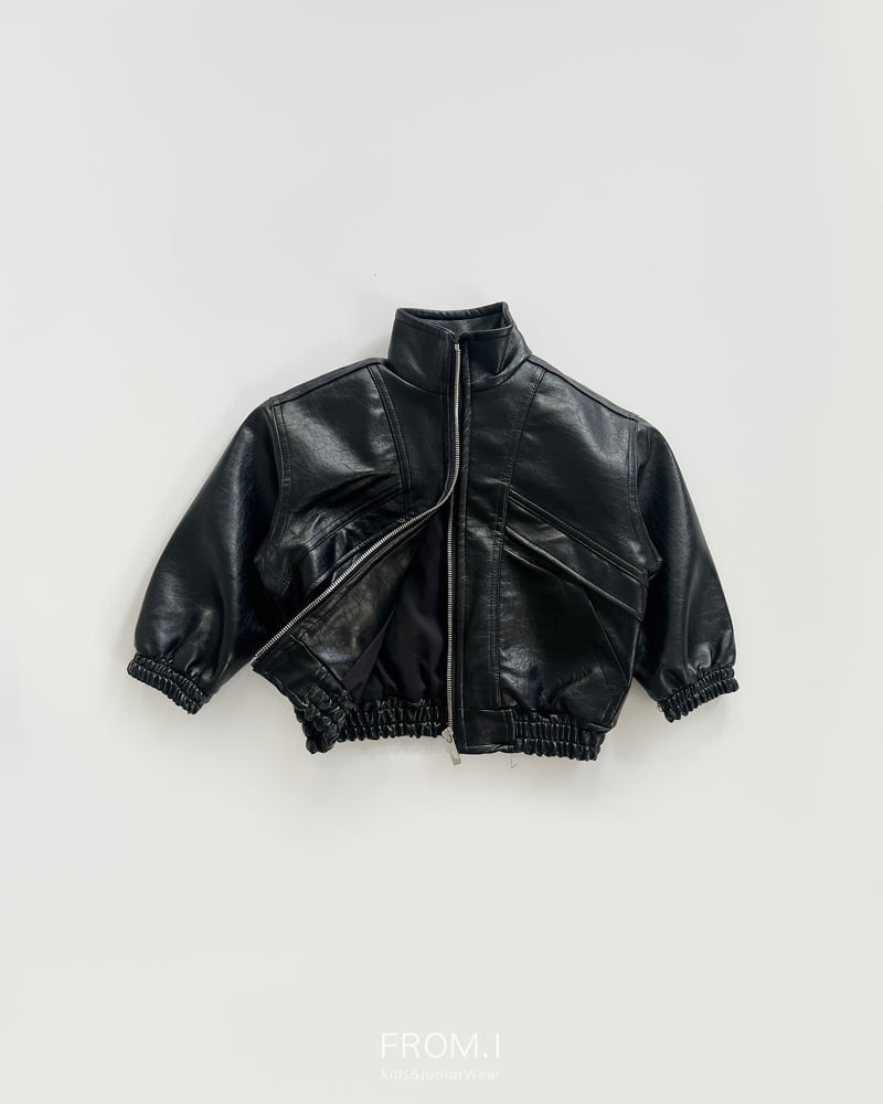 Little Foxx – High Neck Vegan Leather Jacket