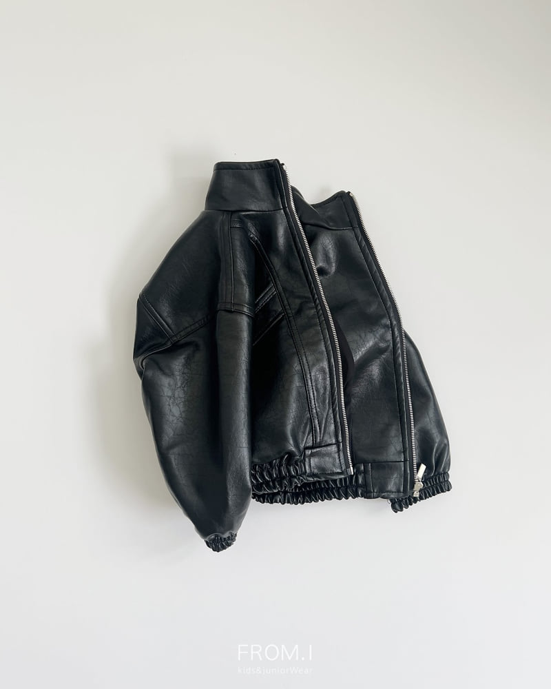Little Foxx – High Neck Vegan Leather Jacket