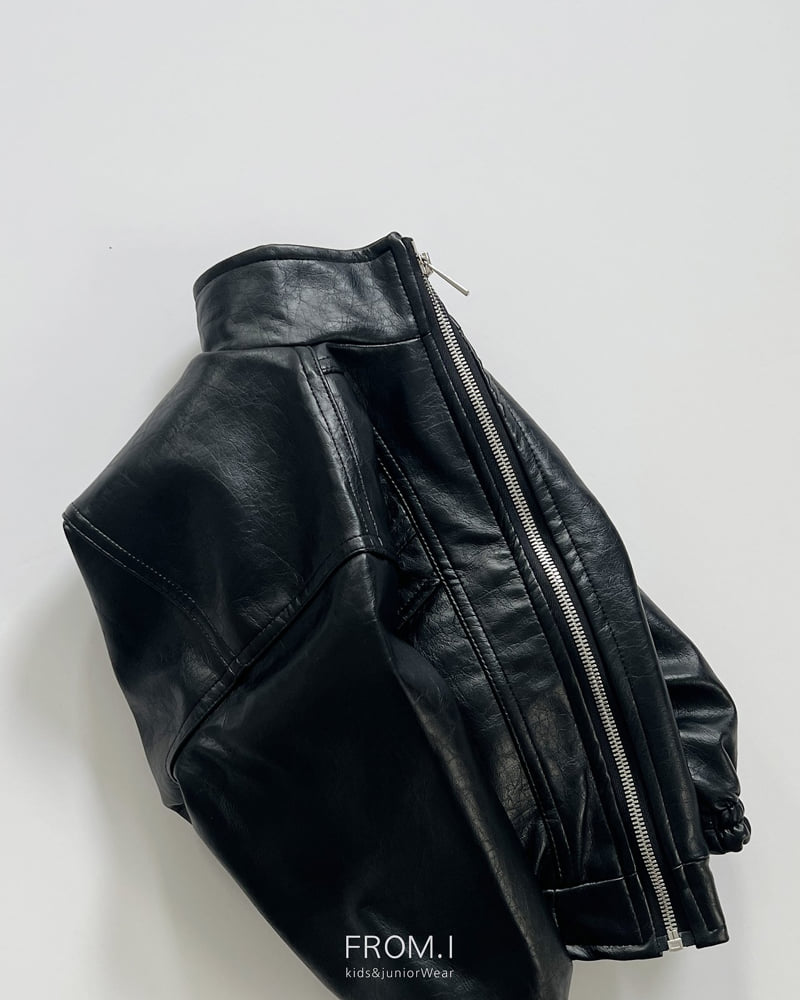 Little Foxx – High Neck Vegan Leather Jacket