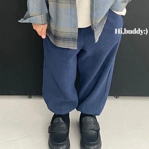 Embossed Ribbed Pants