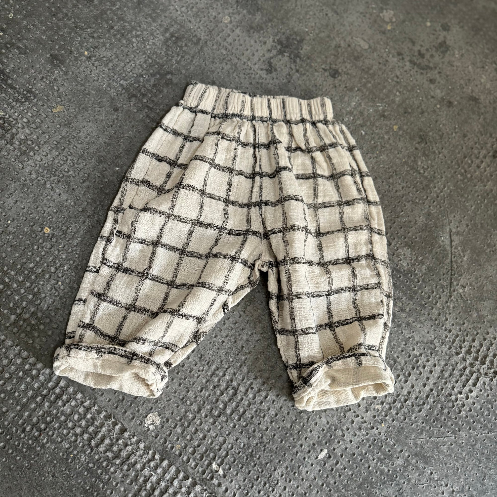 Gauze Pants - Check Charcoal find Stylish Fashion for Little People- at Little Foxx Concept Store