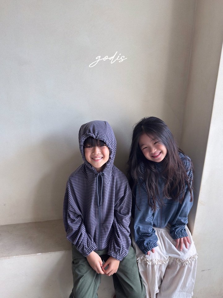 Little Foxx – Striped Hooded Zip-Up