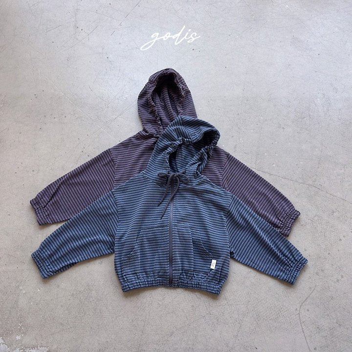 Little Foxx – Striped Hooded Zip-Up