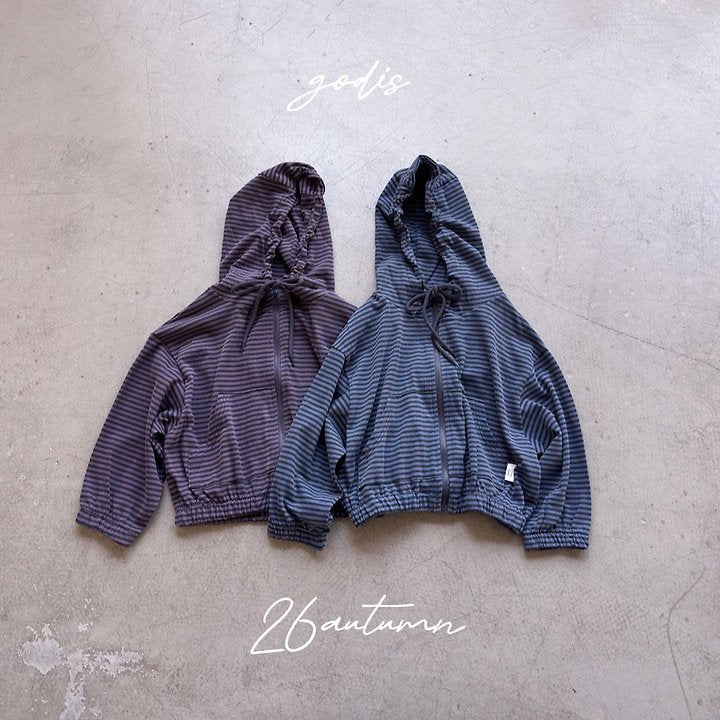 Little Foxx – Striped Hooded Zip-Up
