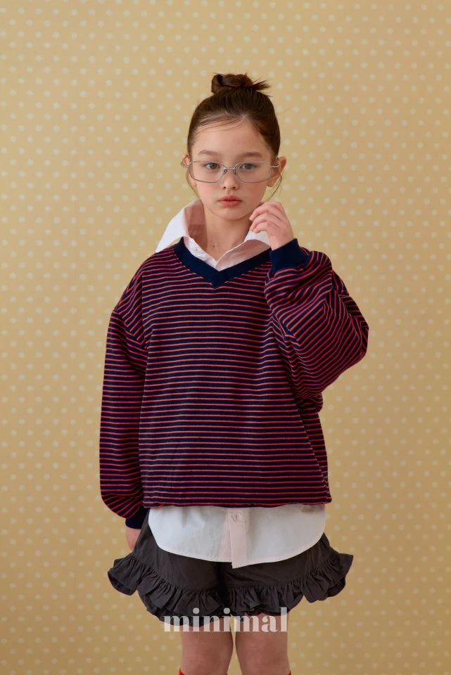 Stripe V Neck Sweatshirt (Adult)2_byLittleFox_jetztvorbestellen