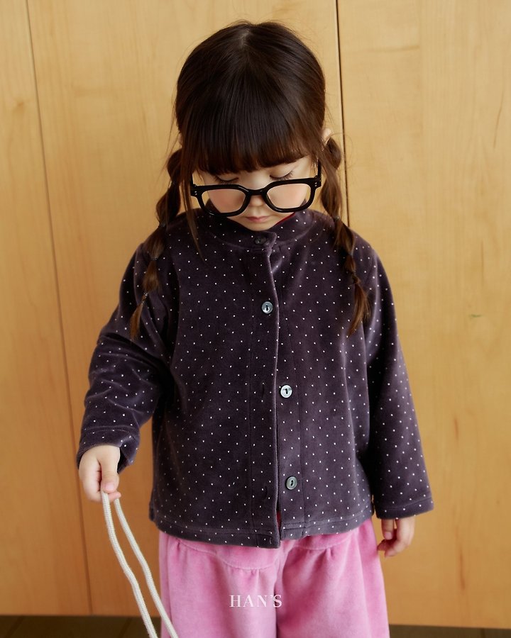 Little Foxx – Velvet Dot Cardigan