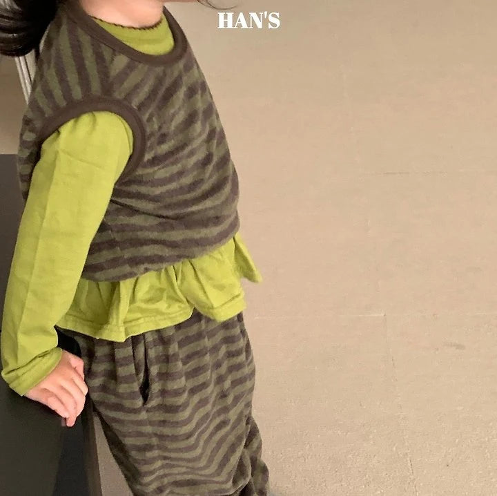 Little Foxx – Terry Stripe Sleeveless Top