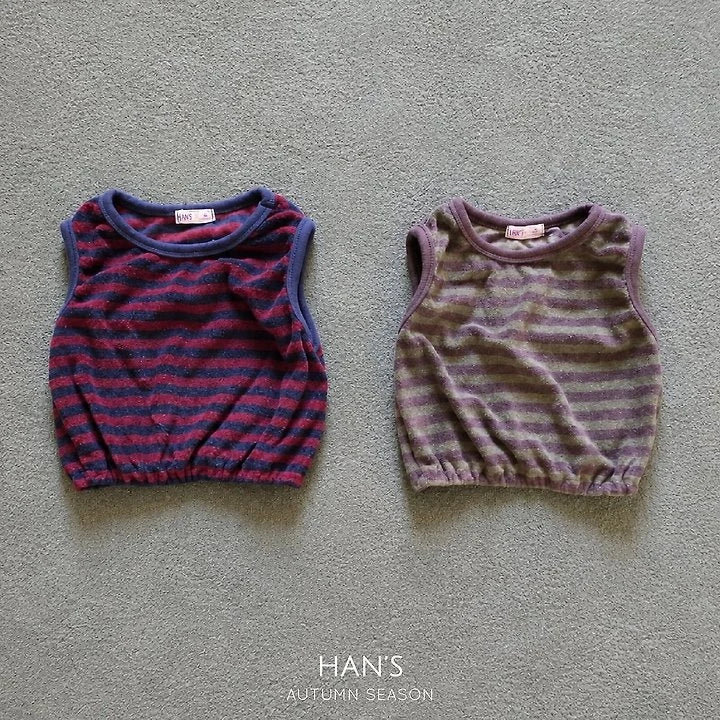 Little Foxx – Terry Stripe Sleeveless Top