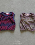 Little Foxx – Terry Stripe Sleeveless Top