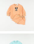 Little Foxx – MM Face Embroidered Shorts Top & Bottom Set