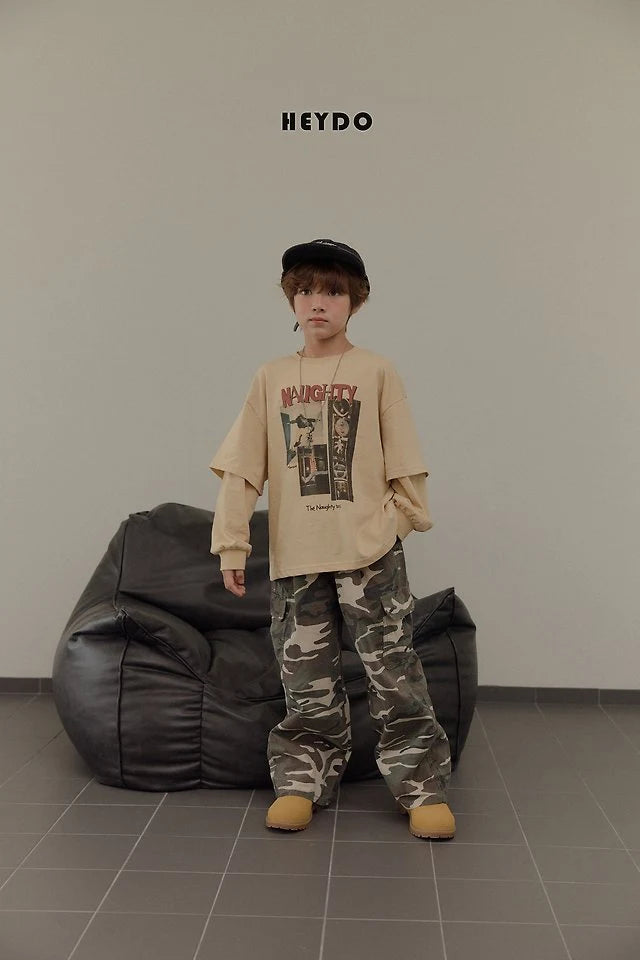 Little Foxx – Rib Camo Pocket Pants