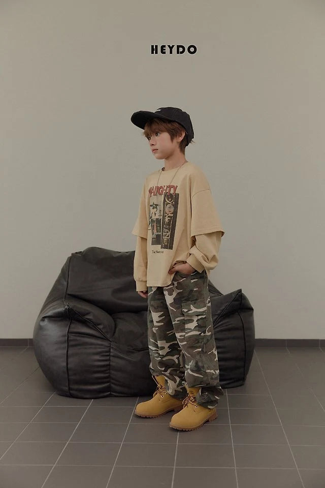 Little Foxx – Rib Camo Pocket Pants