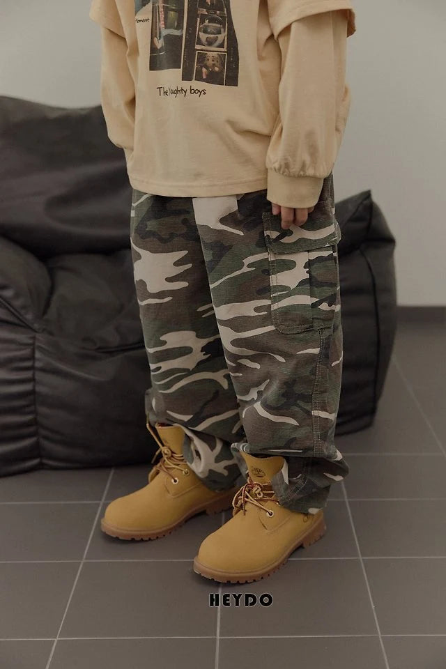 Little Foxx – Rib Camo Pocket Pants