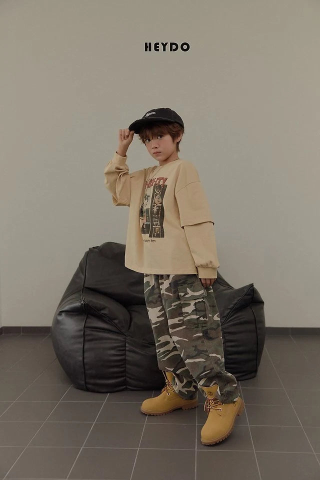 Little Foxx – Rib Camo Pocket Pants