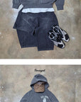 Little Foxx – US Hooded Tee-Charcoal