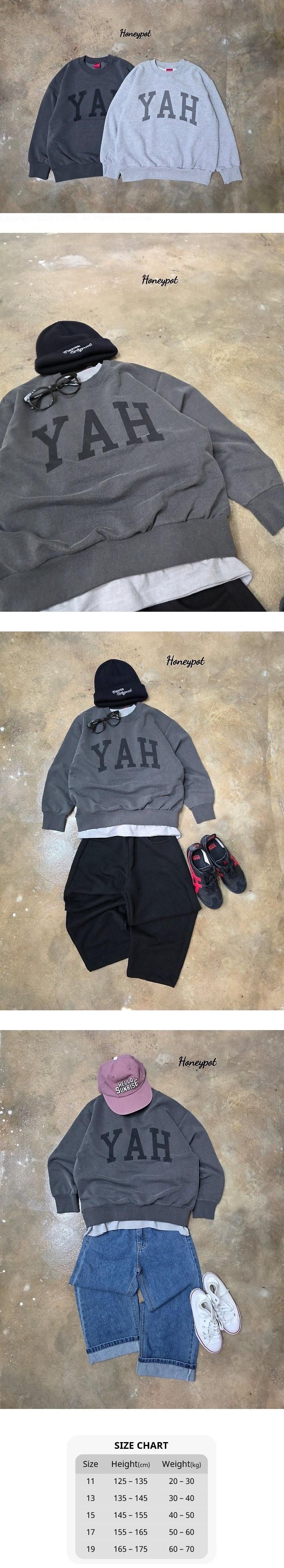 Little Foxx – Yes Sweatshirt-Charcoal